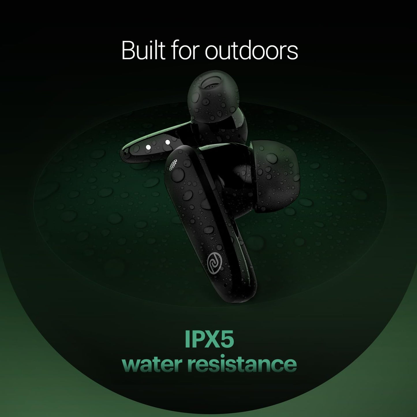 Noise Buds VS404 In-Ear Truly Wireless Earbuds With Mic, 50 Hours Playtime, IPX5, Bluetooth v5.3 (Jet Black) 1.0 unit