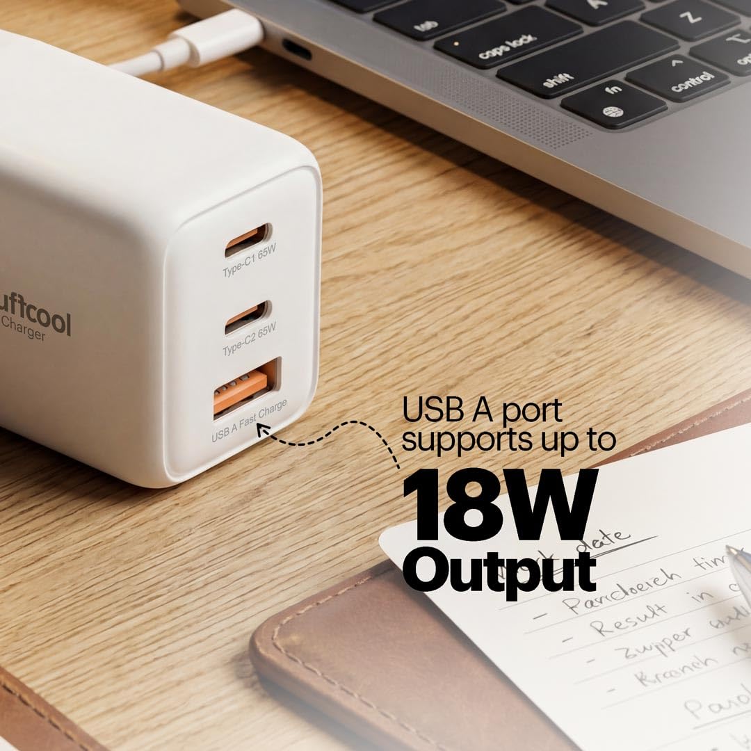 Stuffcool Nova 65W Triple Port Adapter (White) 1.0 unit