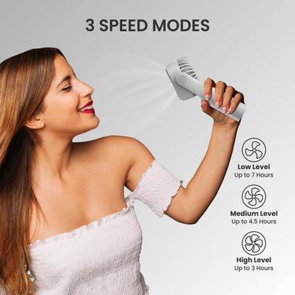 Portronics Toofan Mini Tiny Size Portable Pocket Fan - White 1.0 unit