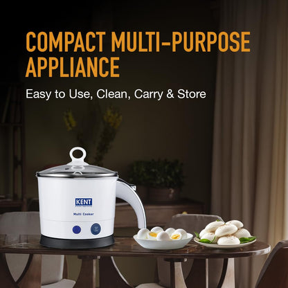 KENT Kettle Multicooker Cum Steamer, 1.2L,Stainless Steel, 800W 1.0 unit