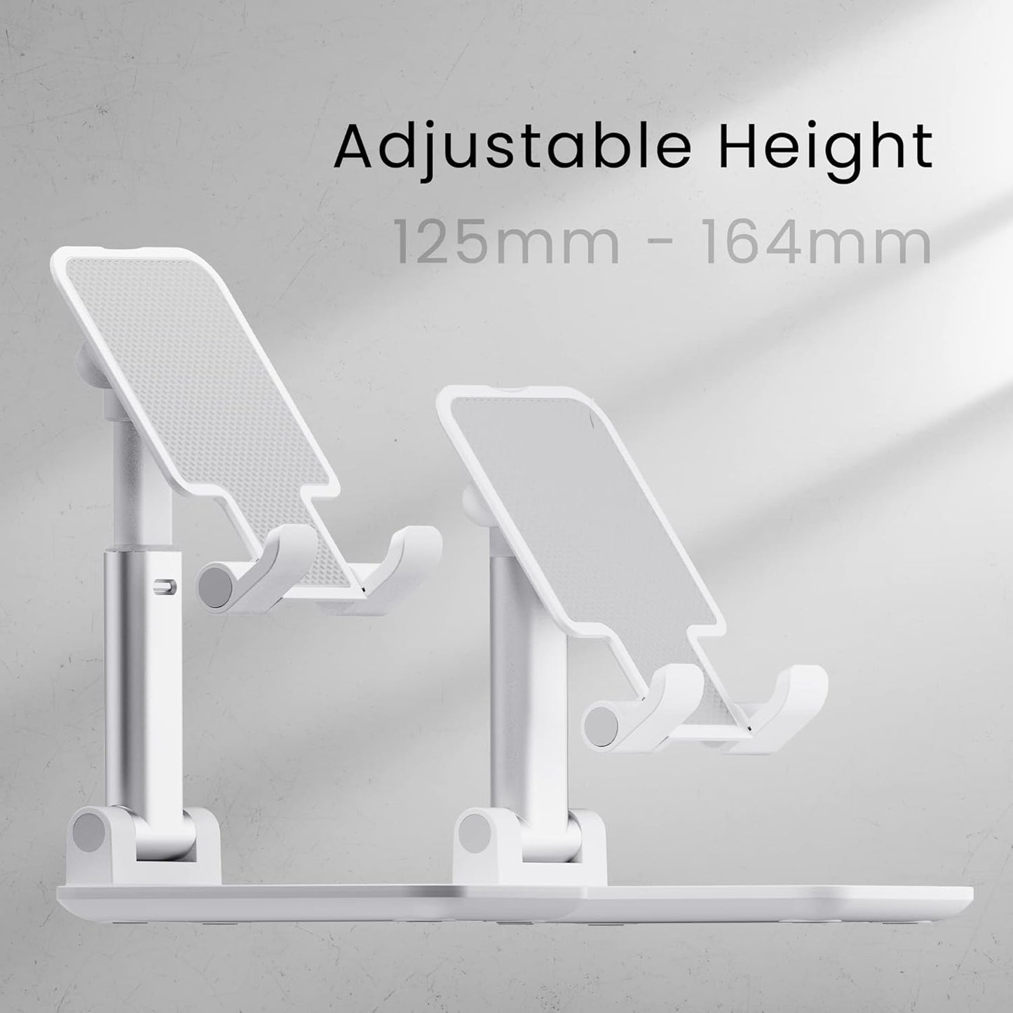Ambrane Mobile Holding Tabletop & Mobile Adjustable Stand, 0-135 Perfect View (Twistand, White) 1.0 unit