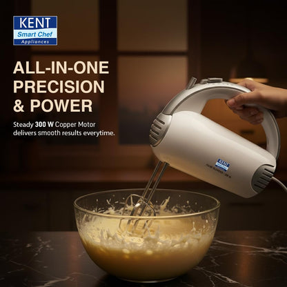 Kent Hand Blender, Stainless Steel Blade, 300W (White) 1.0 unit