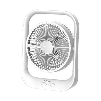 BAJAJ PYGMY TABLE FAN WITH USB CHARGING AND LED LIGHT 2100 RPM HIGH SPEED (WHITE) 1.00 UNIT