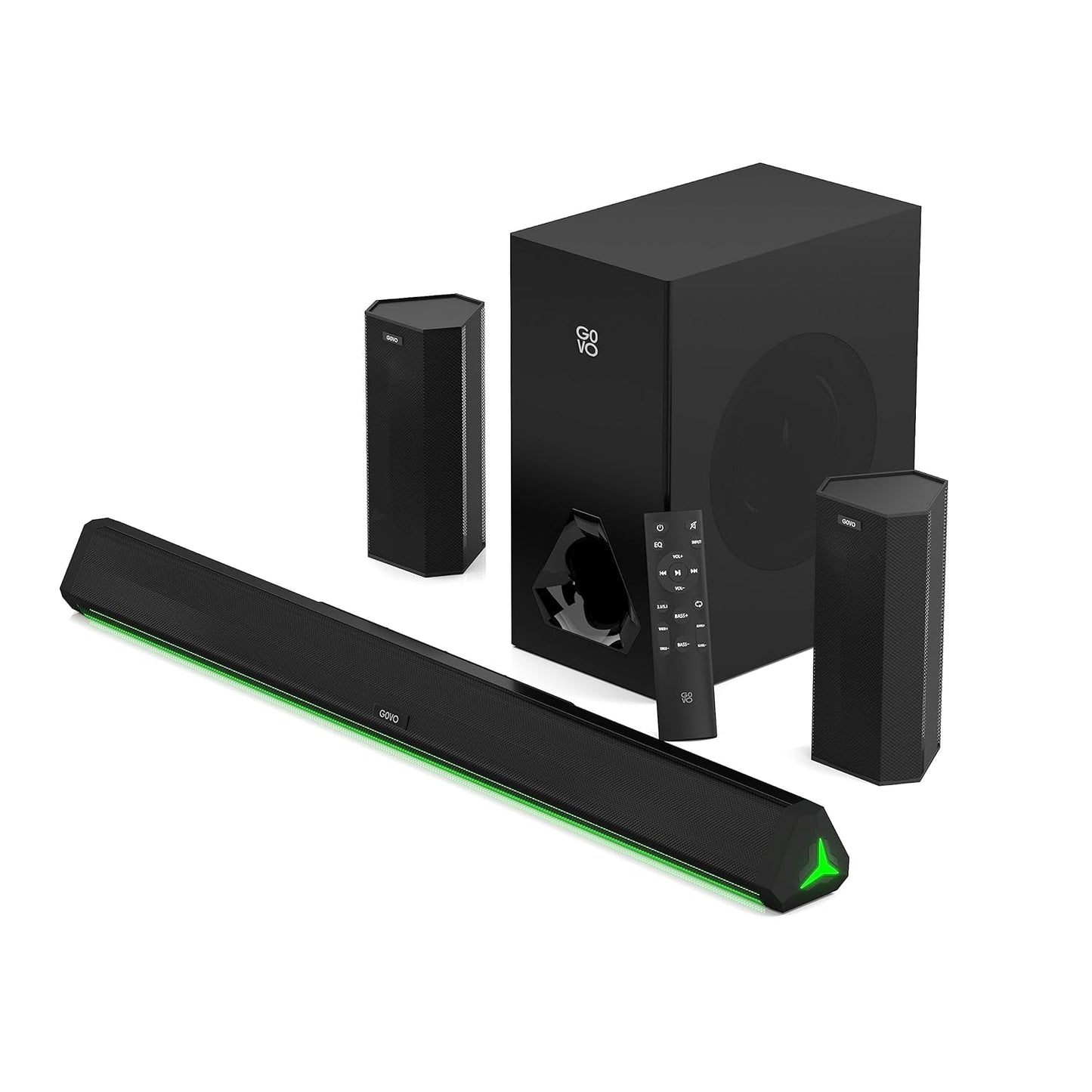 GOVO GOSURROUND 950 Soundbar, 280W, Bluetooth v5.3 (Platinum Black) 1.0 unit