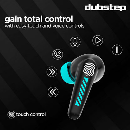 Dubstep Buzz X3 In-Ear Truly Wireless Earbuds With Mic, 42 Hours Playtime (Black & Blue) 1.0 unit