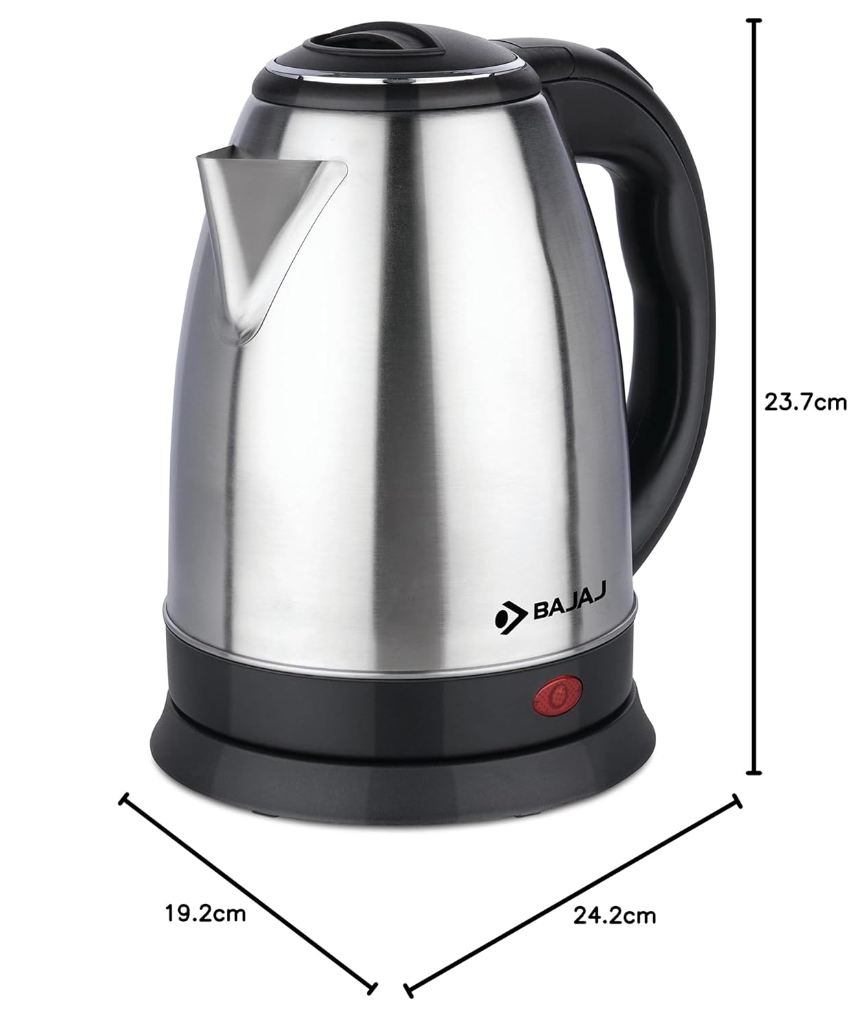 Bajaj Ktx Electric Kettle, 1.8L Dlx, Stainless Steel,Auto Shut-Off, 1350W (Silver) 1.0 unit
