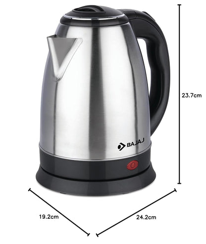 Bajaj Ktx Electric Kettle, 1.8L Dlx, Stainless Steel,Auto Shut-Off, 1350W (Silver) 1.0 unit