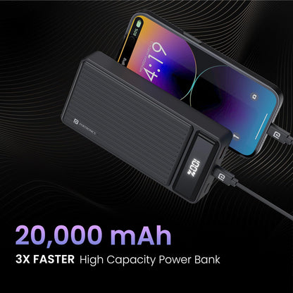 Portronics Luxcell B 20K 20000 mAH 22.5W Power Bank - Black 1.0 unit
