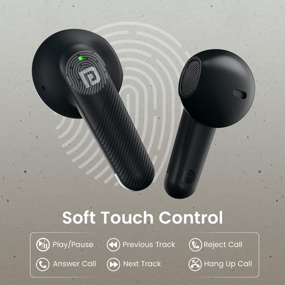 Portronics Harmonics Twins S18 Smart TWS BT Earbuds - Black 1.0 unit