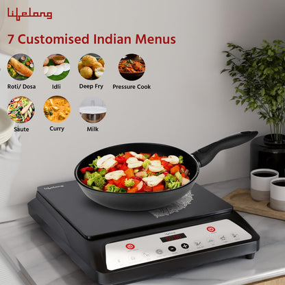 Lifelong 1800 W Induction Cooktop Push Button (Black) 1.0 Piece