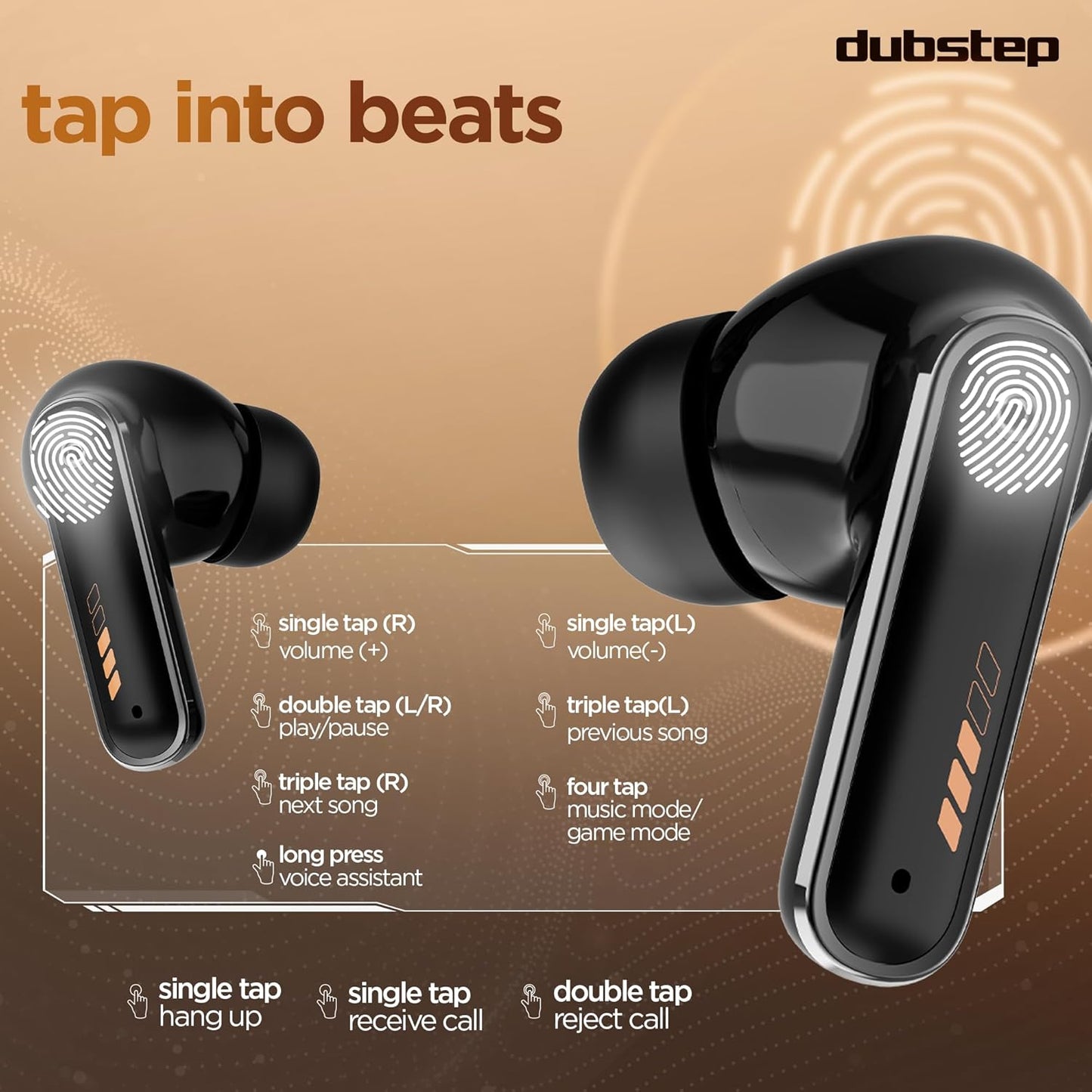 Dubstep Buzz X9 With 56 Hrs Playtime Enc Tws Earbuds (Black) 1.0 pack