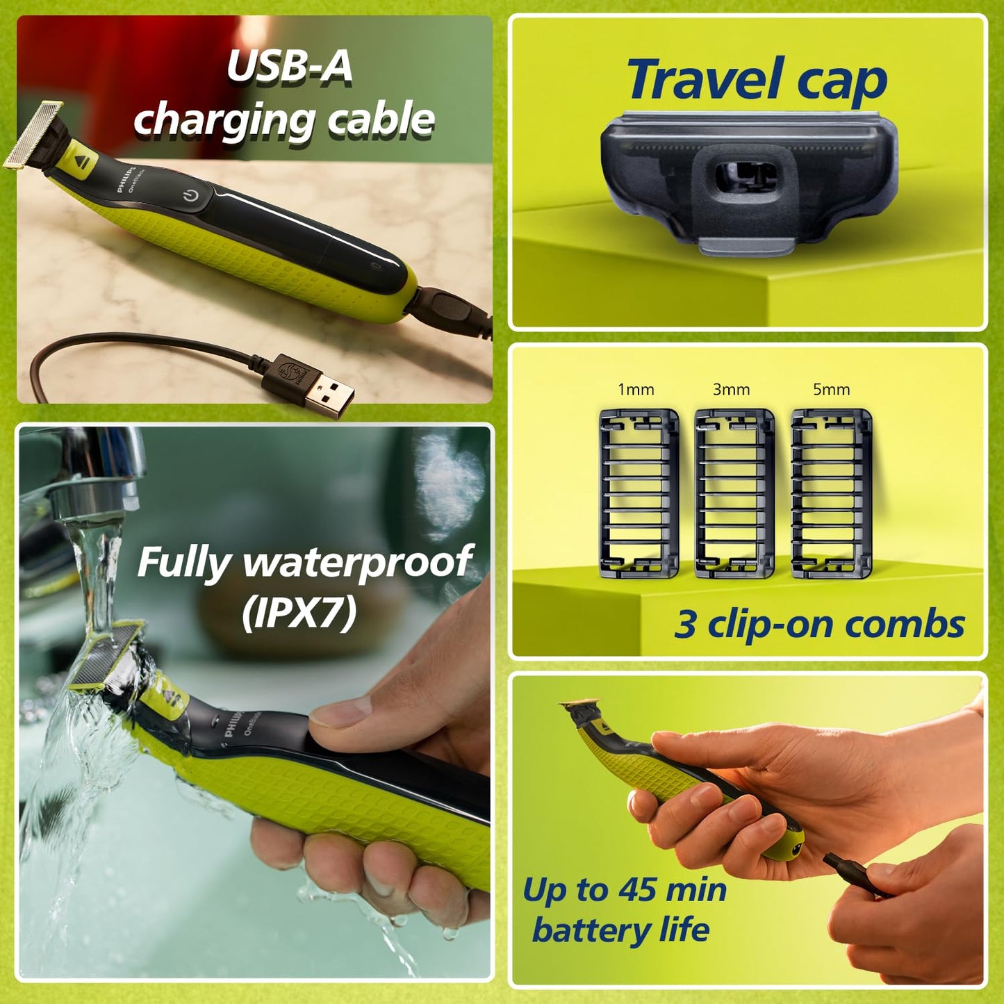 Philips OneBlade Turbo2X Hybrid Trimmer & Styler 1.0 unit