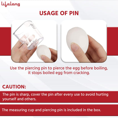 Lifelong 2-in1 Egg Boiler and Poacher, boil upto 8 eggs, Poach 4 eggs 1.0 unit