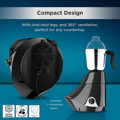Butterfly Smart Mixer Grinder, 4 Jars, 750W, Stainless Steel (Silver & Black) 1.0 unit