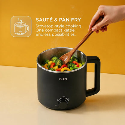 Glen SA 9016 Multi Cook Kettle,1.5L, 600W (Black) 1.0 unit