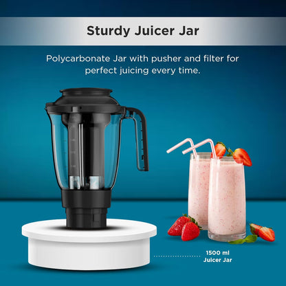 Butterfly Smart Mixer Grinder, 4 Jars, 750W, Stainless Steel (Silver & Black) 1.0 unit