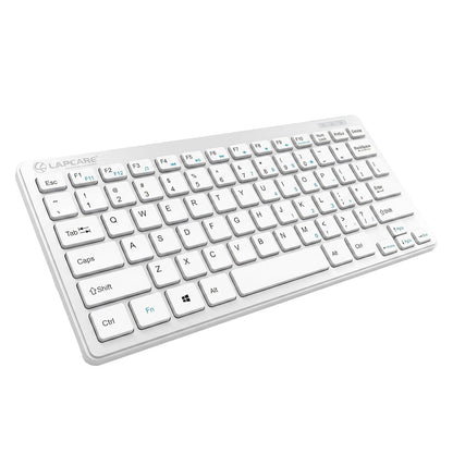 LAPCARE D-lite Plus Keyboard With 2.4 GHz & 10 M BT Range & 87 Keys, 8 Million Key Life, Wireless (White) 1.0 unit