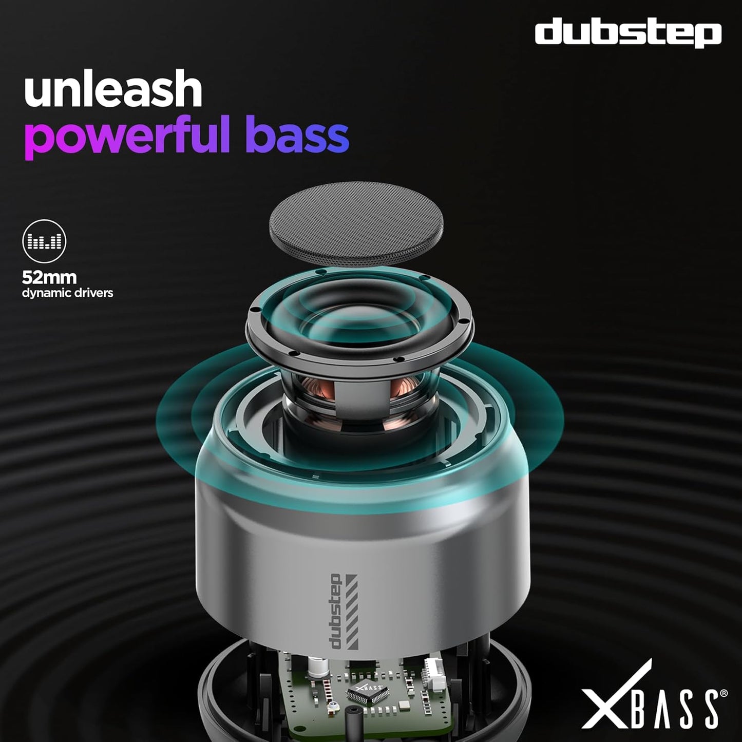 Dubstep Pop 600 (6W, 15 Hrs Playtime), Wireless Bluetooth Speaker with Mic v5.3, TWS Function (Grey) 1.0 unit