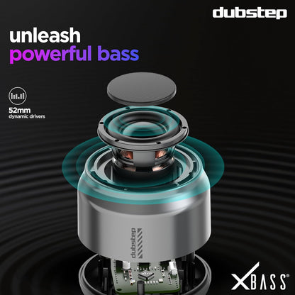 Dubstep Pop 600 (6W, 15 Hrs Playtime), Wireless Bluetooth Speaker with Mic v5.3, TWS Function (Grey) 1.0 unit