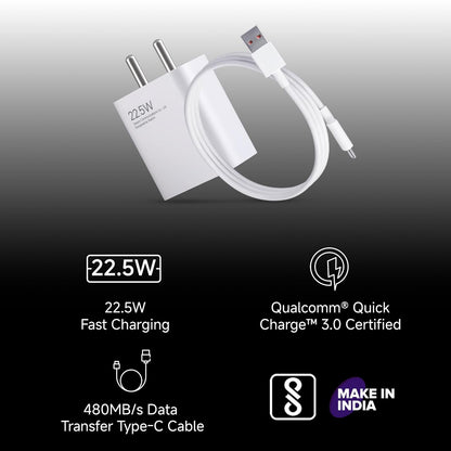 Xiaomi 22.5W Fast Charger Adaptor with Cable - White 1.0 pack