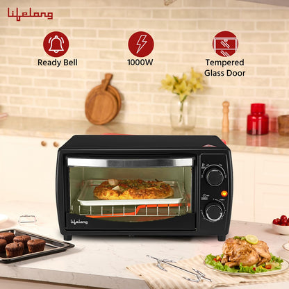 Lifelong LLOT10 10 L Oven, Toaster & Griller with Auto Shut Off (Black) 1.0 Piece