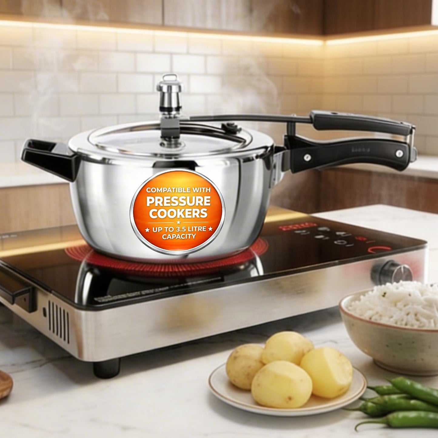 Glen SA3074IR Infrared Stove, 2000W, 3 Preset Cooking Functions (Black) 1.0 unit