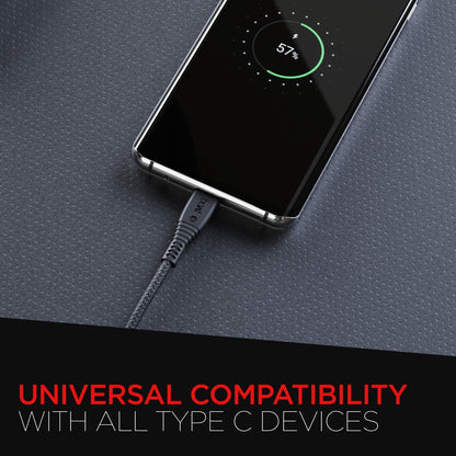 boAt A325 3A Fast Charging 1.5 m USB to Type C Charging Cable, 480 Mbps (Black) 1.0 Piece