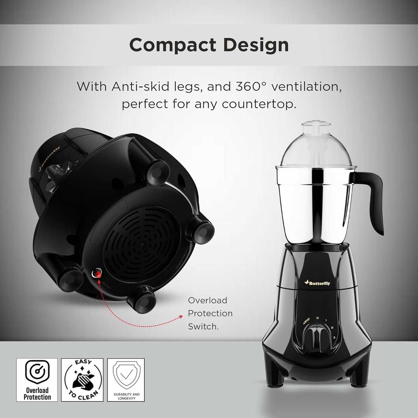 Butterfly Jet Elite Plus Mixer Grinder, 750W, 5 Jars 1.0 pack