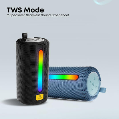 Ptron Fusion Buzz 14W Bluetooth Speaker w/ 8hrs Playback, Rhythmic RGB Lights (Black) 1.0 unit