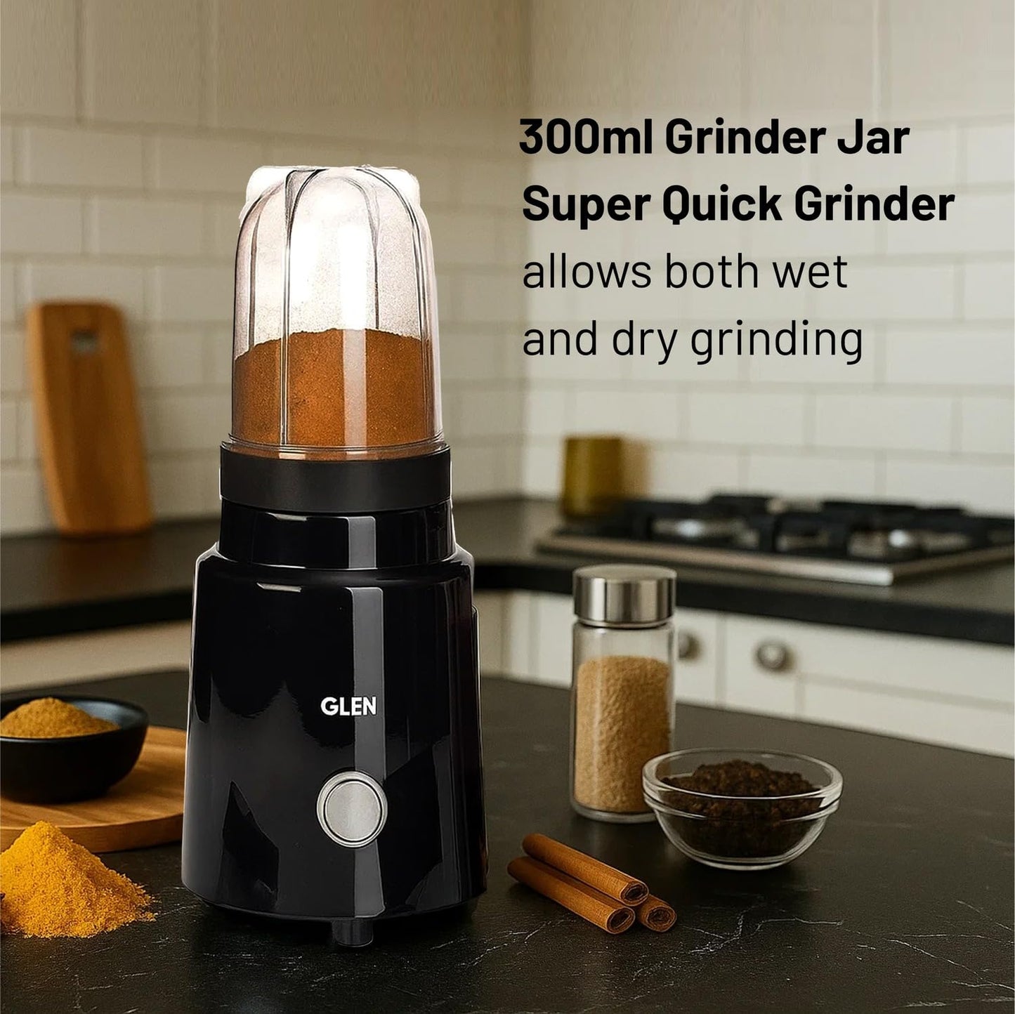 Glen SA 4048 Active Blender, Nutri Blender, Smoothie Maker, Mixer Grinder, 350W (Black) 1.0 unit