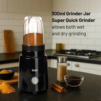 Glen SA 4048 Active Blender, Nutri Blender, Smoothie Maker, Mixer Grinder, 350W (Black) 1.0 unit