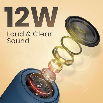 Portronics Sound Drum 1 12W TWS Portable Bluetooth Speaker - Blue 1.0 unit