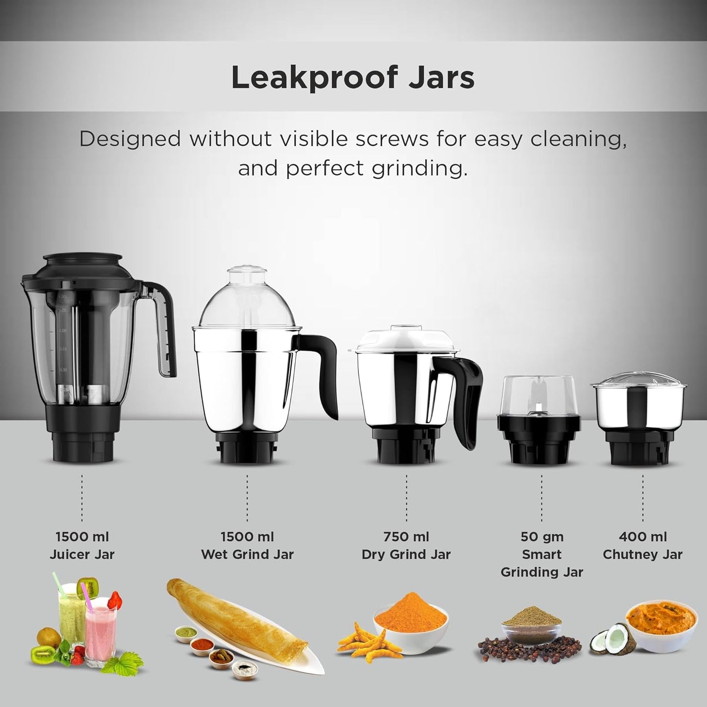 Butterfly Jet Elite Plus Mixer Grinder, 750W, 5 Jars 1.0 pack
