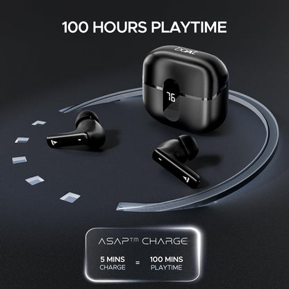 boAt Airdopes 121 Pro Plus TWS Earbuds w/ 100H Battery, ENx, 50ms Low Latency, Fast Charge, LED Display, IPX5, BTv5.3 (Blue) 1.0 unit