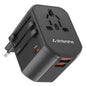 Ambrane Universal Travel Adapter,4 in 1 Fast Charging; 1 Type C (20W),2 USB (20W) & 1 AC Socket (880W) (ATA-01) 1.0 unit