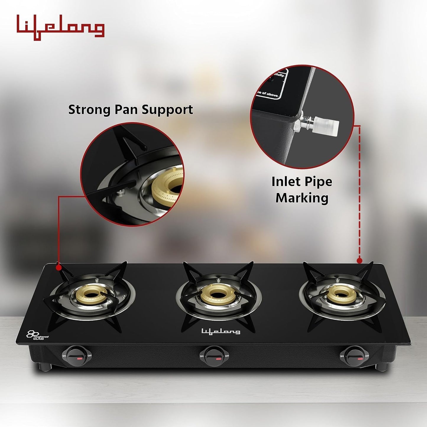 LifeLong 3 Burner Gas Stove