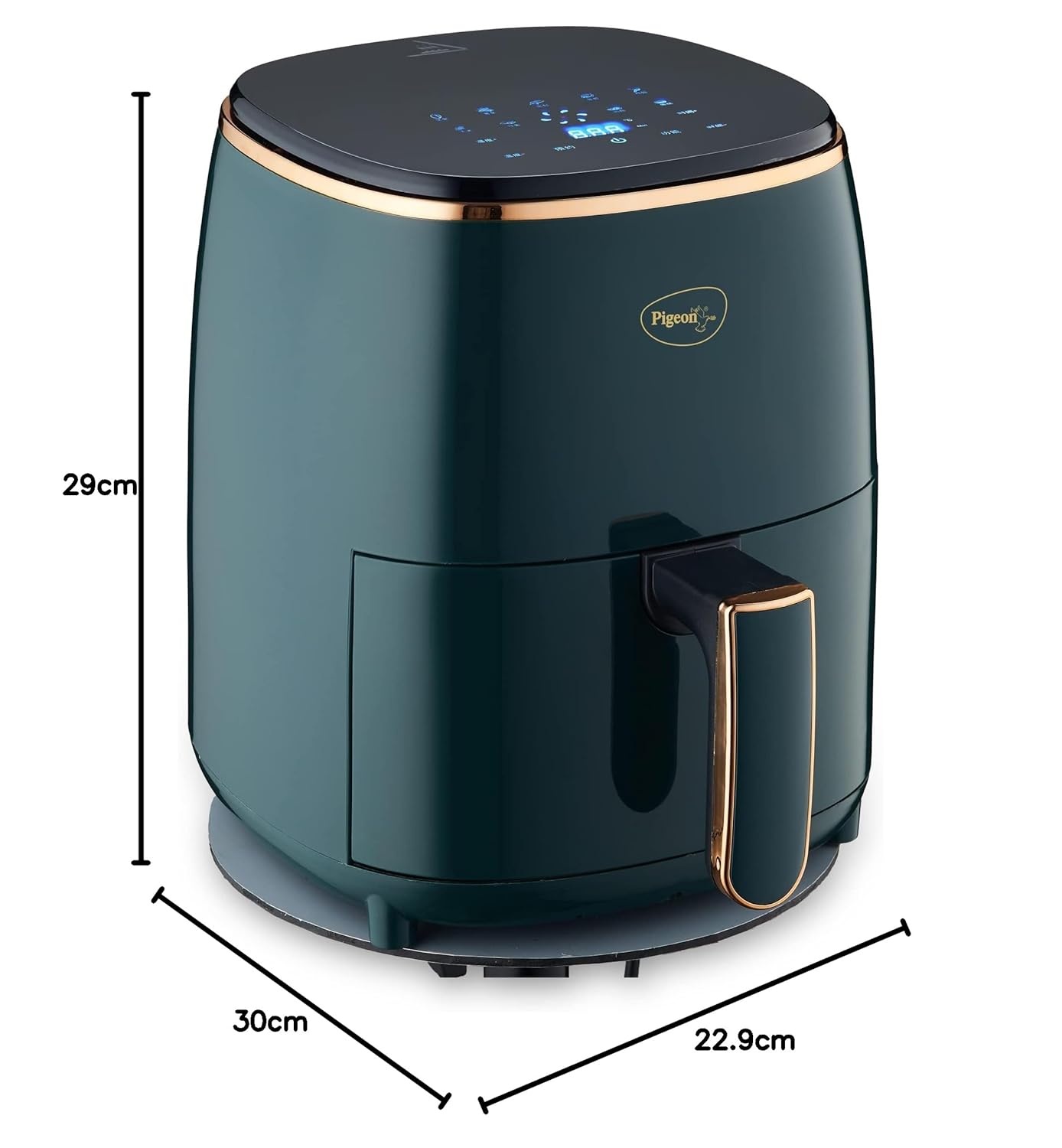 Pigeon Healthify Digital Air Fryer 1200W with Nonstick (Green) 1.0 unit