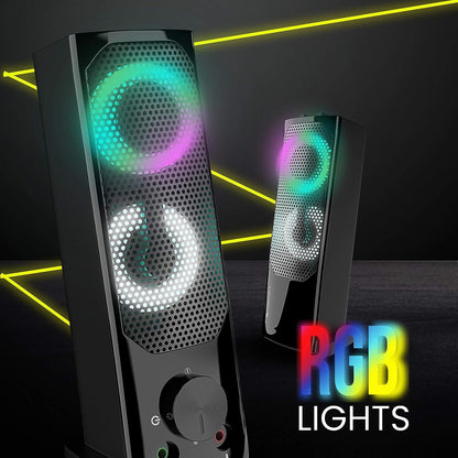 Zebronics Wonderbar 10 2.0 Speaker, RGB Lights, 10W, 2-Way design 2.0 pieces