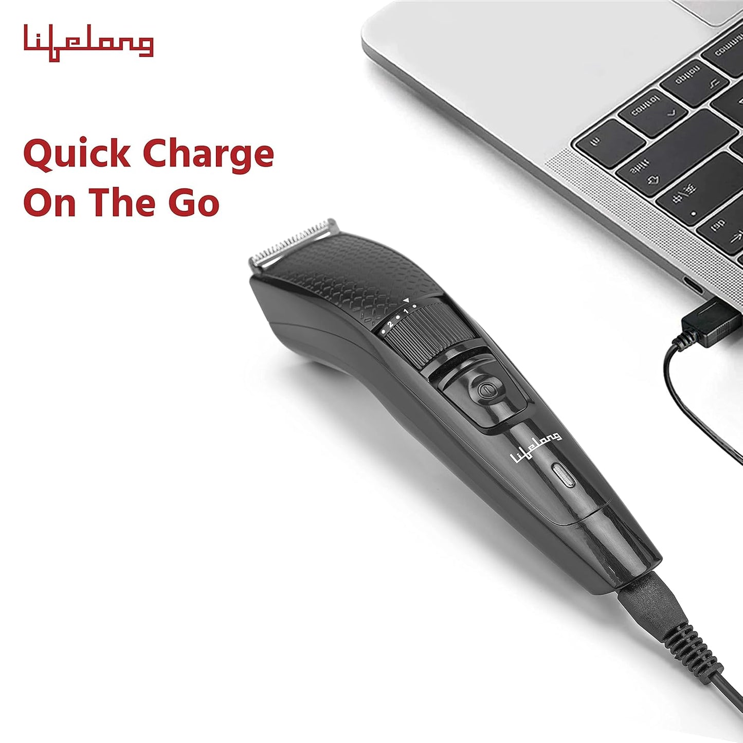 Lifelong LLPCM13 Cordless Rechargeable Trimmer with 20 Length Settings and 45 Minutes Runtime (Black) 1.0 unit