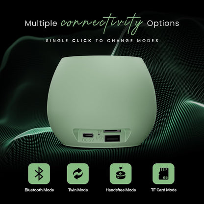 Hammer Drop Bluetooth Speaker With Mic, 5W, 32 Hrs Playtime (Green) 1.0 unit