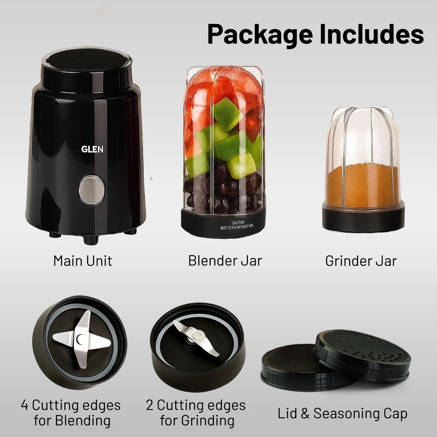 Glen SA 4048 Active Blender, Nutri Blender, Smoothie Maker, Mixer Grinder, 350W (Black) 1.0 unit