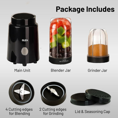 Glen SA 4048 Active Blender, Nutri Blender, Smoothie Maker, Mixer Grinder, 350W (Black) 1.0 unit