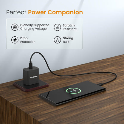 Ambrane 20W Type C Mobile Charger Adapter, Fast Charging for Android, iPhone (Raap M20, White) 1.0 unit