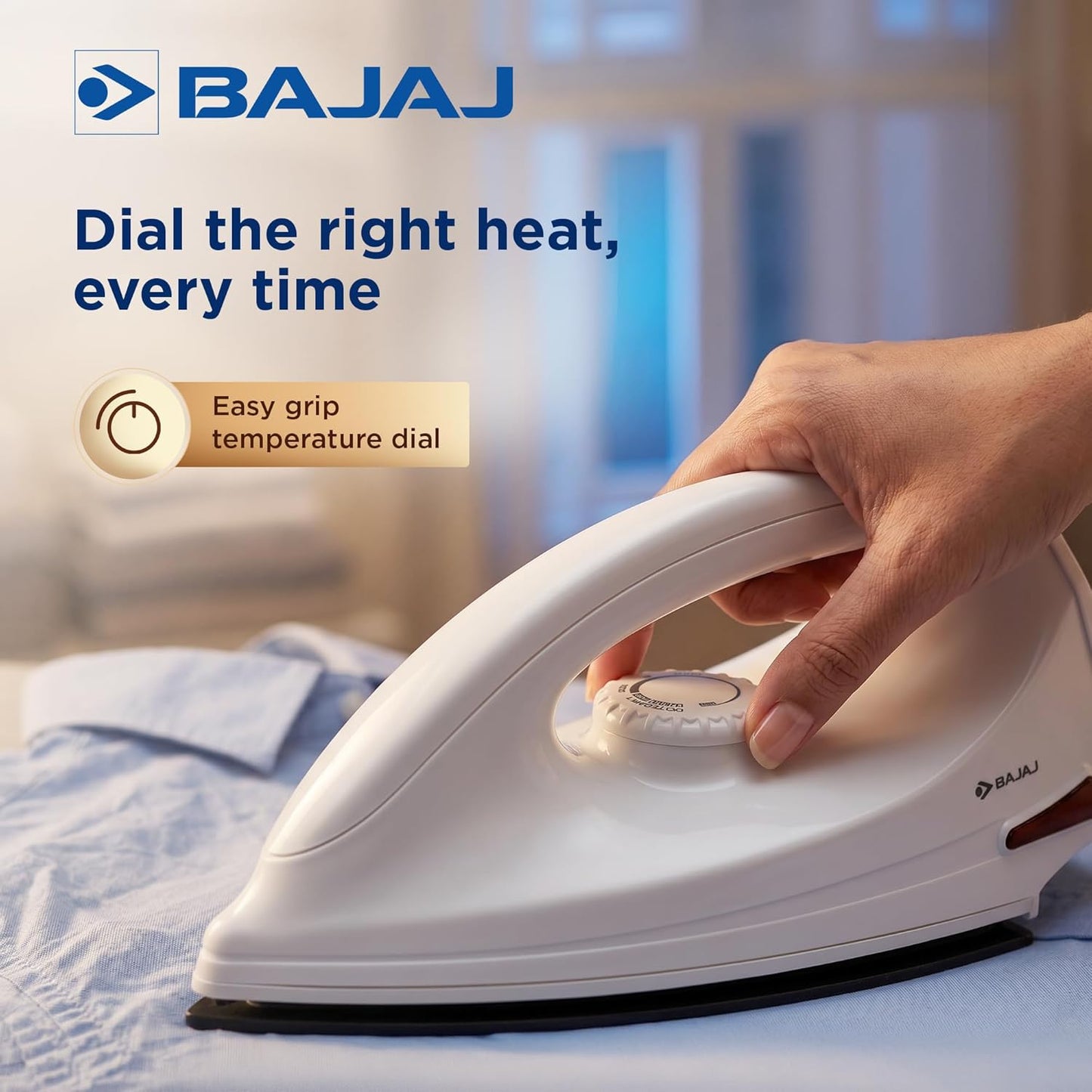 Bajaj DX 6 Dry Iron 1000W, 240V (White) 1.0 unit