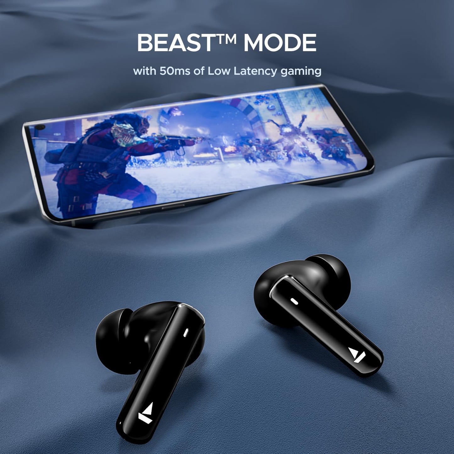 boAt Airdopes 121 Pro Plus TWS Earbuds w/ 100H Battery, ENx, 50ms Low Latency, Fast Charge, LED Display, IPX5, BTv5.3 (Blue) 1.0 unit