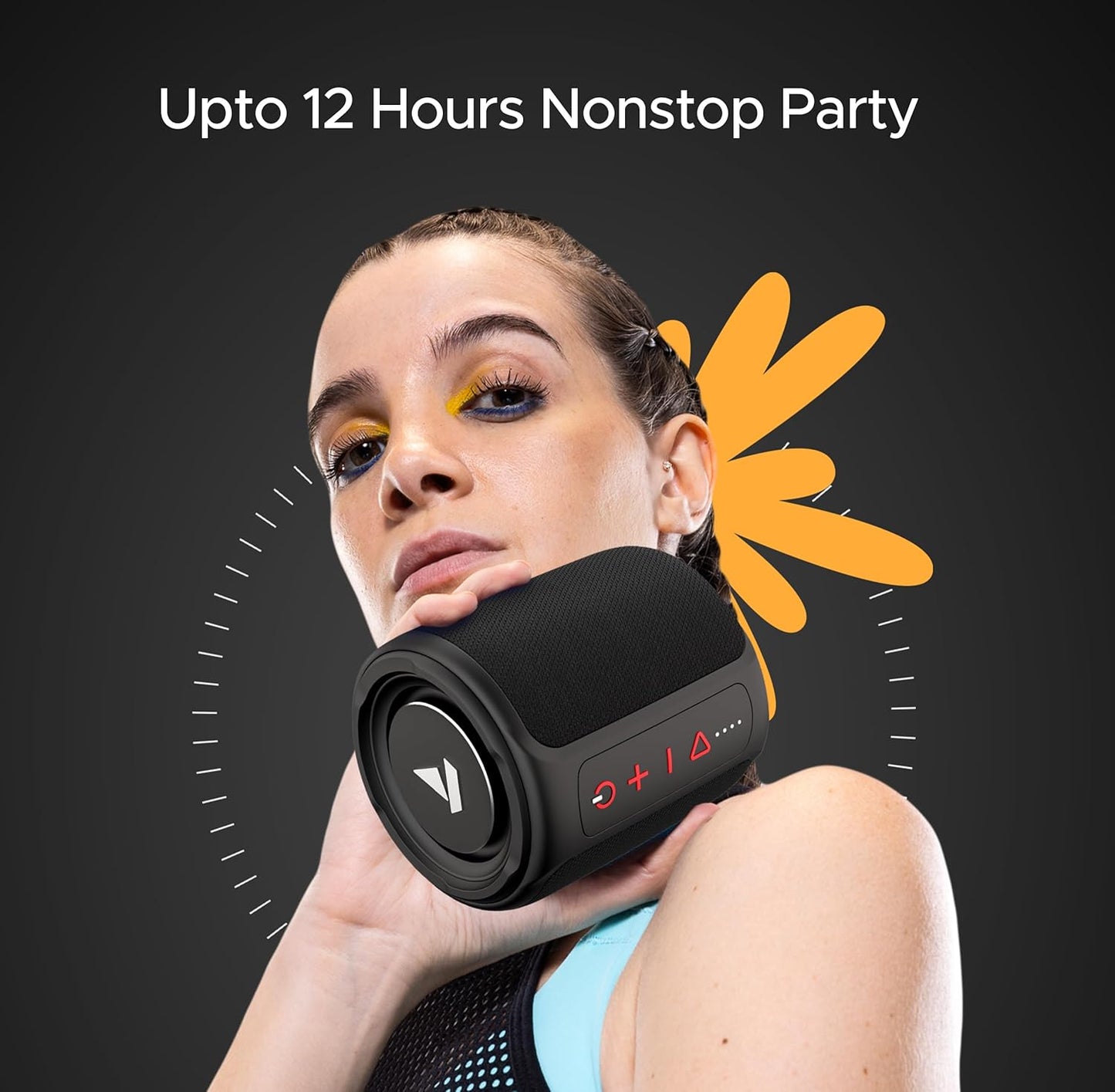boAt Stone 352 Bluetooth Speaker, 10W, 12Hours Playtime, Bluetooth v5.3 (Raging Black) 1.0 unit