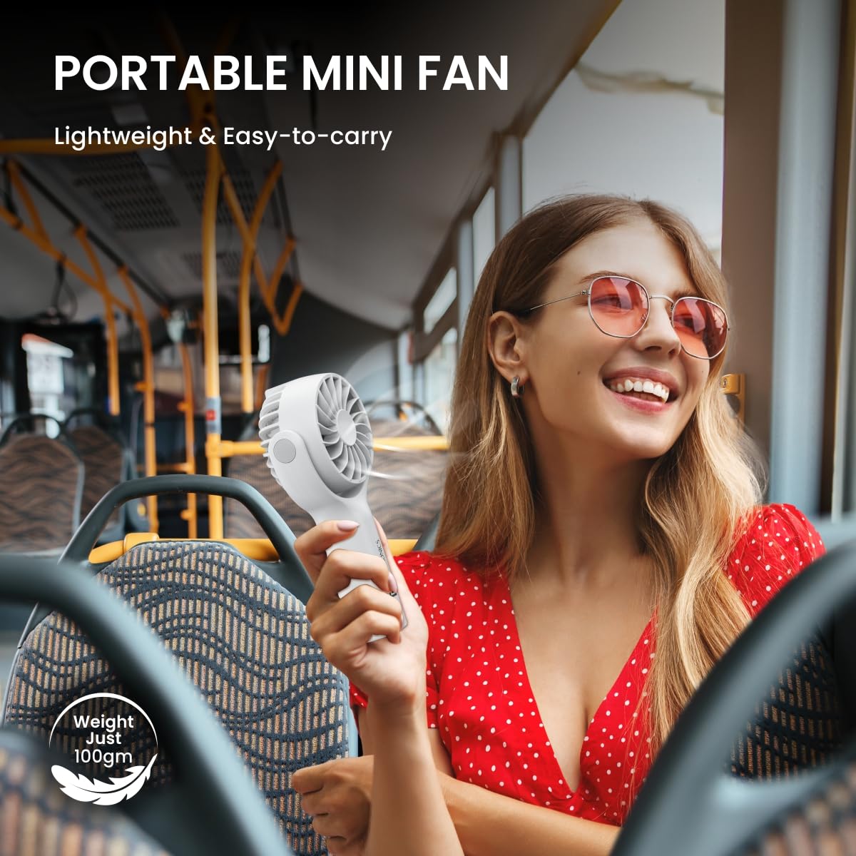 Portronics Toofan Mini Tiny Size Portable Pocket Fan - White 1.0 unit