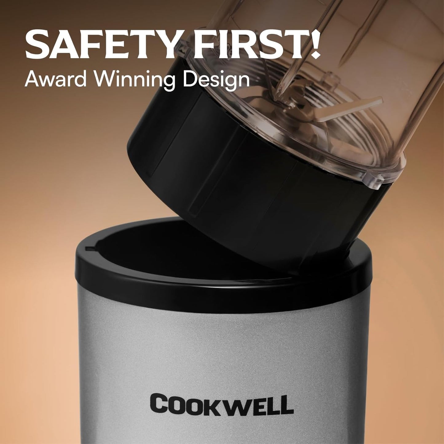 Cookwell Nutri Blender 600 Watts With 5 Jars, Silver 1.0 pack