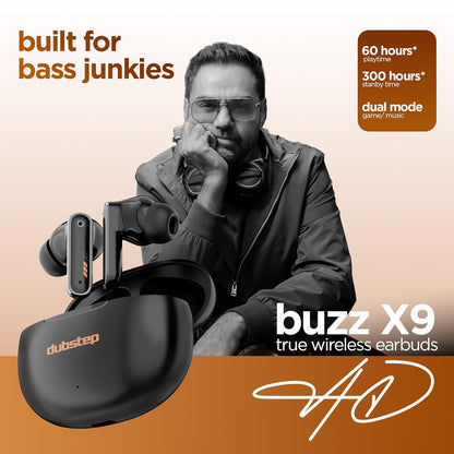 Dubstep Buzz X9 With 56 Hrs Playtime Enc Tws Earbuds (Black) 1.0 pack