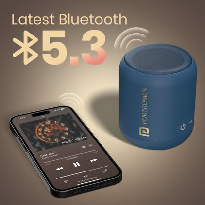 Portronics Sound Drum 1 12W TWS Portable Bluetooth Speaker - Blue 1.0 unit